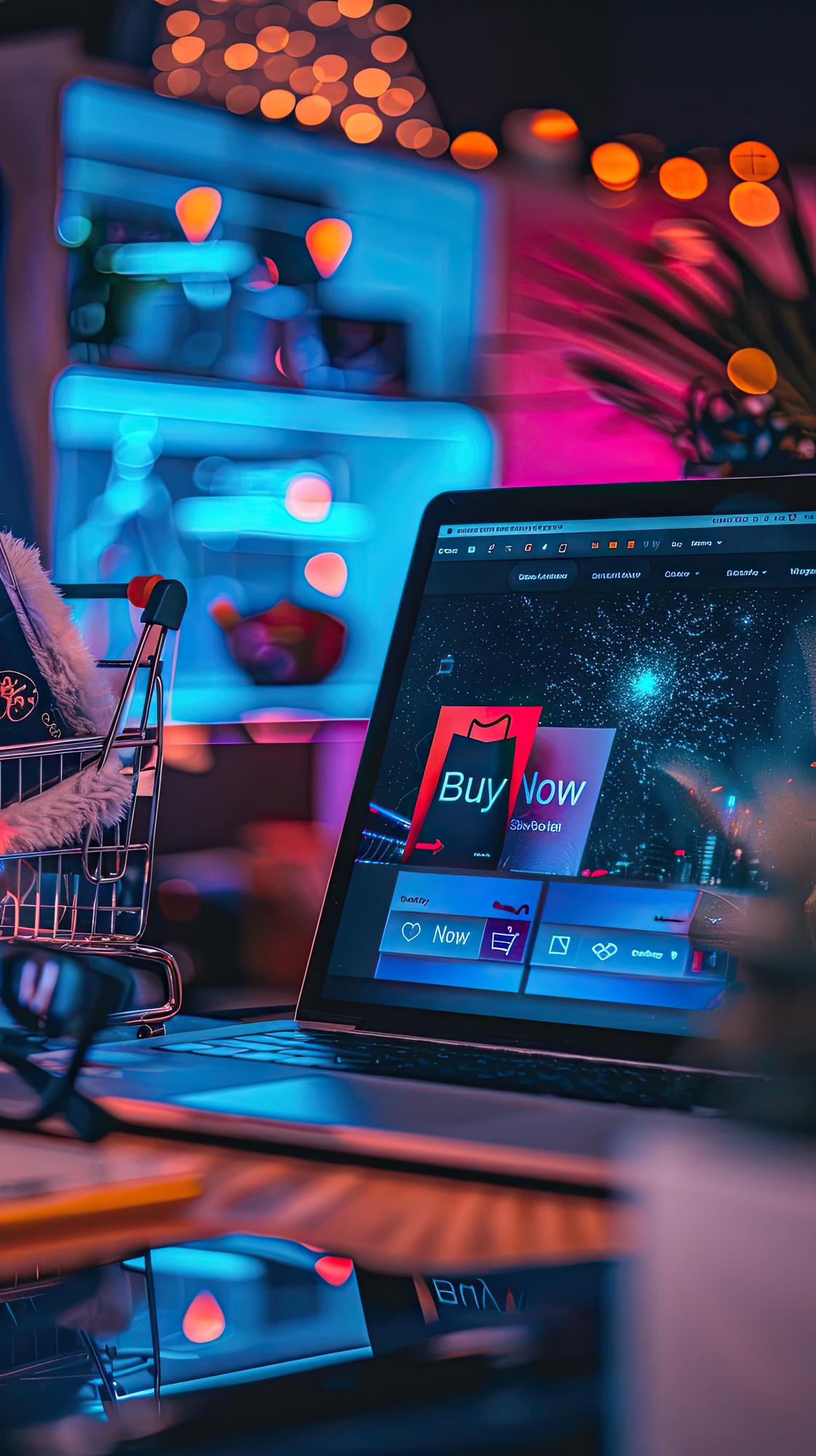 Anúncio de Cyber Monday em uma tela de tablet Grandes descontos produtos populares design digital